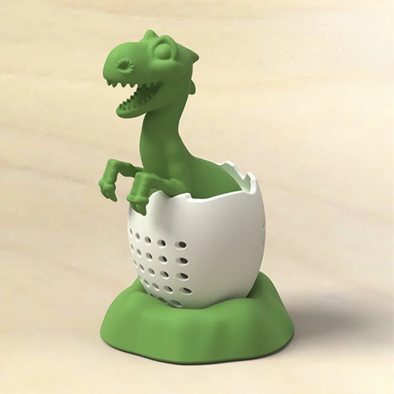 Reusable Silicone Dinosaur Tea Infuser Strainer Coffee Filter