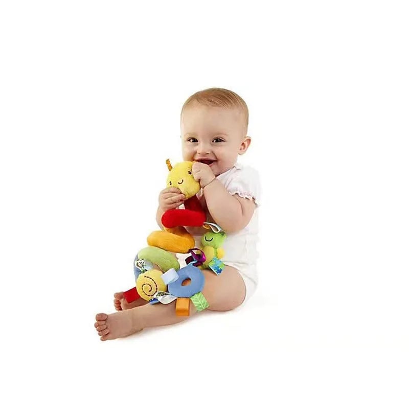 Baby Car Seat Plush Activity Toys with BB Squeaker & Rattles