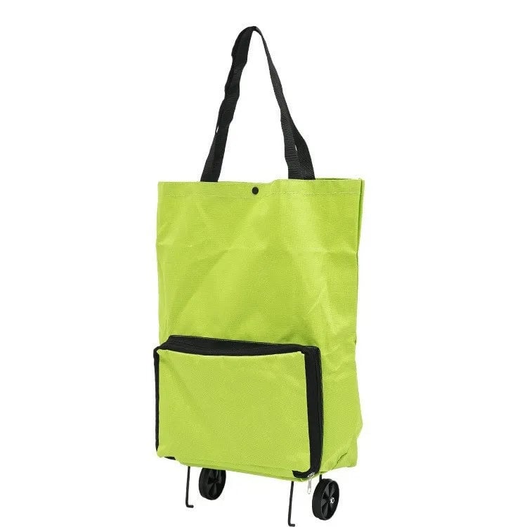 Foldable Shopping Cart with Wheels - Portable Grocery Trolley Backpack