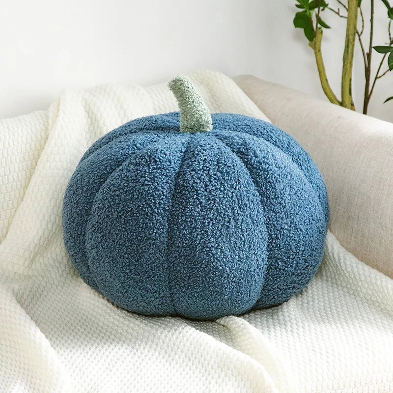 Orange Pumpkin Decorative Throw Pillow - Nordic Plush Sofa Cushion