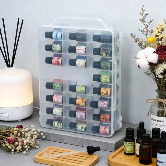 46 Compartment Clear Storage Box Organizer with Handle & Lid