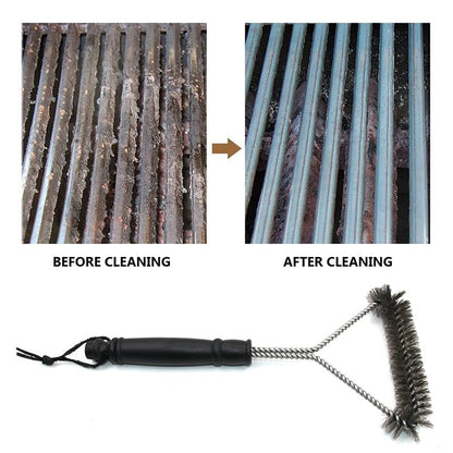 Stainless Steel BBQ Grill Brush - Non-Stick Bristle Cleaning Tool