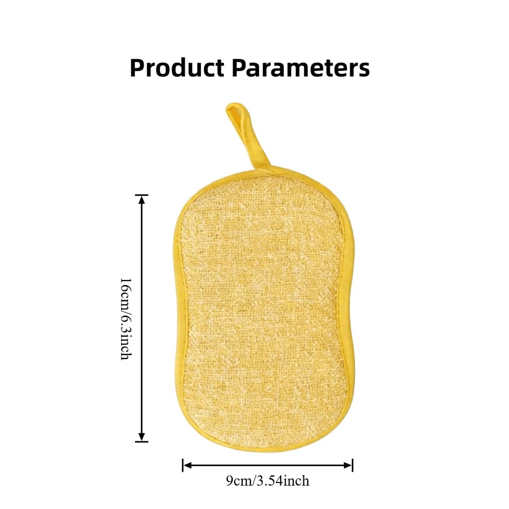 Dual-Sided Microfiber Cleaning Sponges - Reusable Odorless Scrub Pads