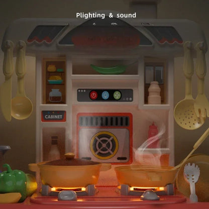 Kids Kitchen Playset with Sound - Educational Role Play Cooking Toy