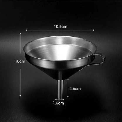 Wide Mouth Stainless Steel Funnel with Detachable Filter