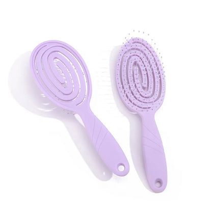 Professional Detangling Hair Brush with Spiral Spring for Curls
