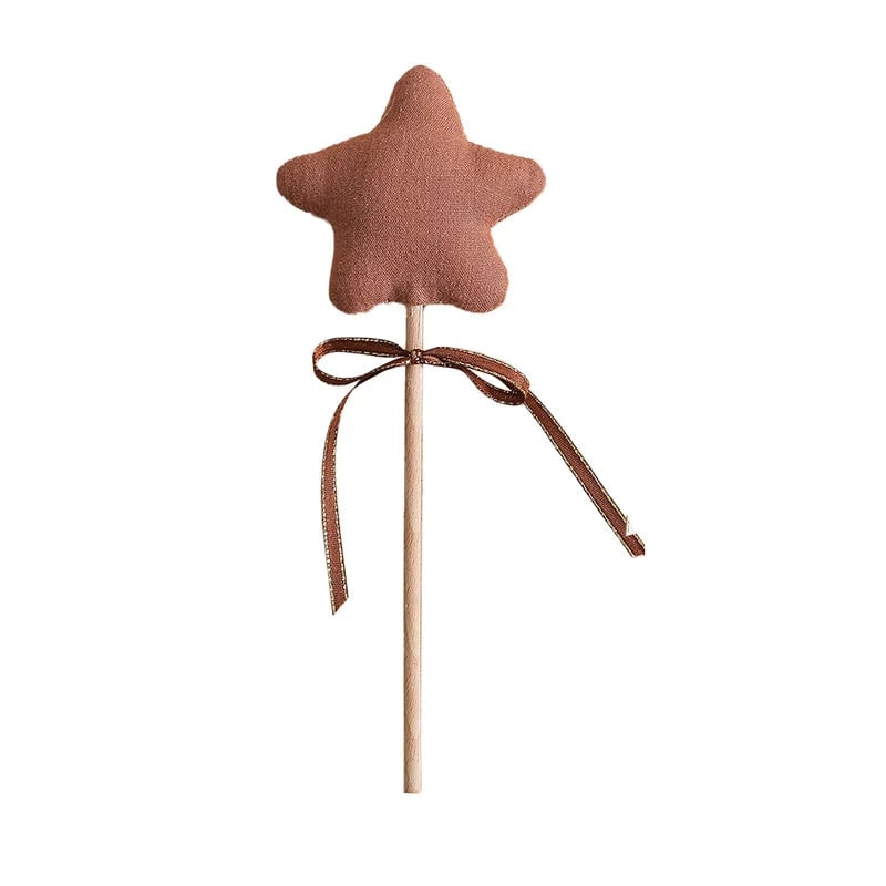 Beech Wood Star Rattle Teething Toy - Montessori Baby Nursing