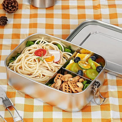 304 Stainless Steel Bento Lunch Box - Airtight BPA-Free Adult