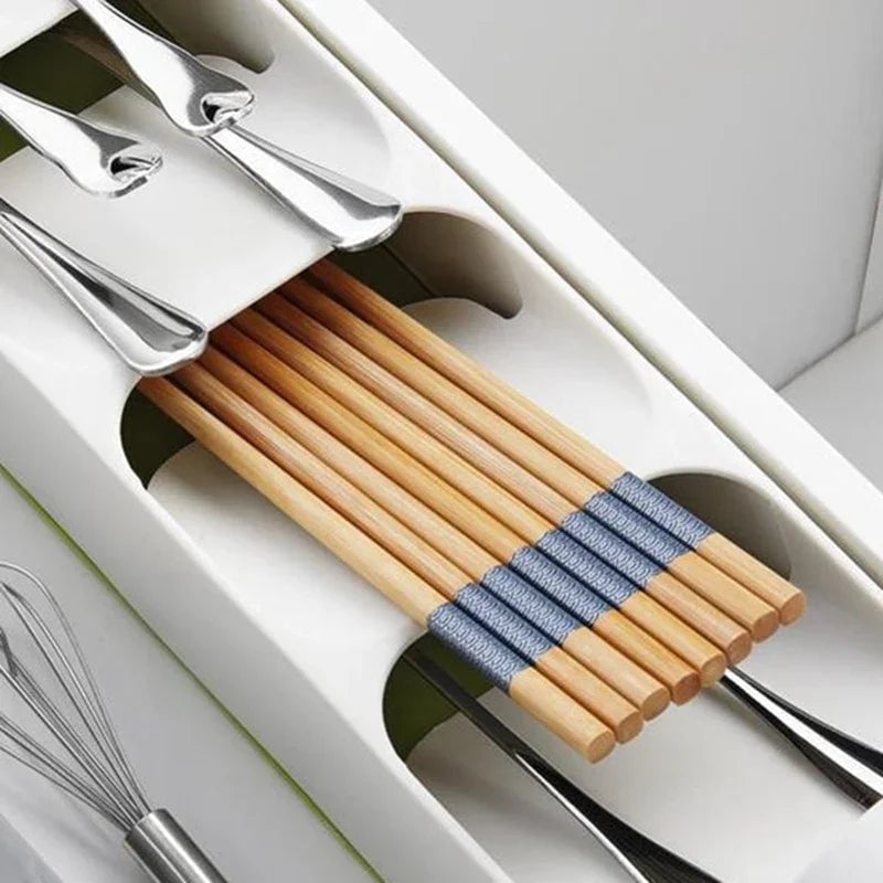 Kitchen Drawer Organizer Tray - Cutlery Storage Box Silverware