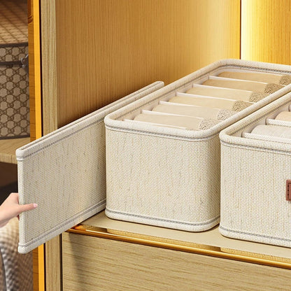 Multi-Compartment Underwear Bra Sock Drawer Organizer Storage Box