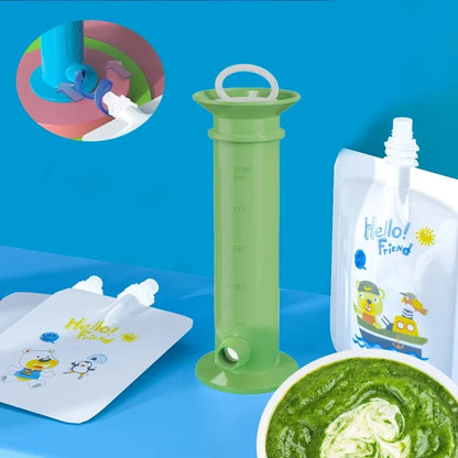 Baby Food Puree Filling Dispenser - Reusable Feeding Pouch Container