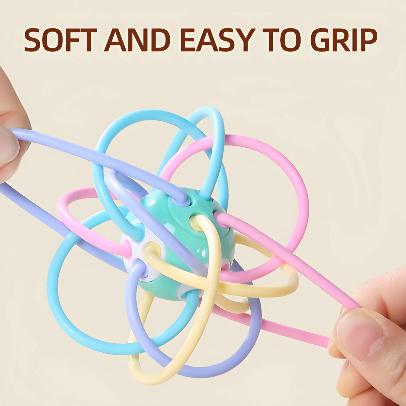 Manhattan Square Golfer Grips Teether Educational Ball Grinding Toy