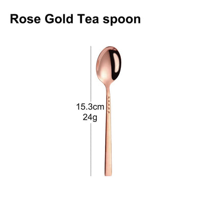 304 Stainless Steel Coffee Spoon Set - 3/4/6/12Pcs Stirring Teaspoons