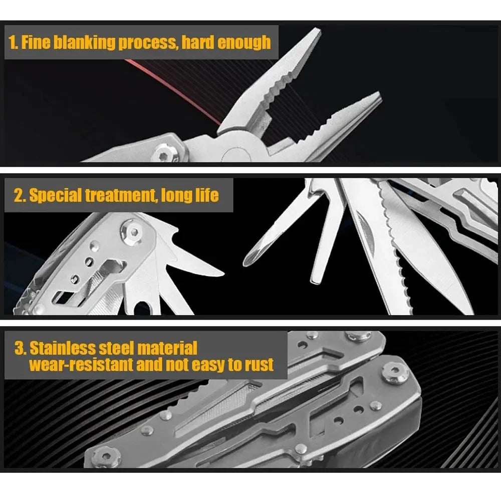 Multi-Tool Pocket Knife Pliers - Tactical Survival EDC Tool