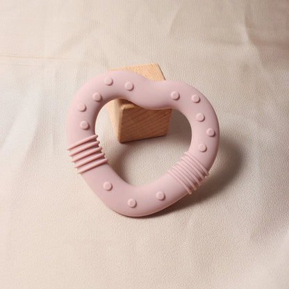 Food Grade Silicone Heart Star Teether - Baby Teething Toy 2024