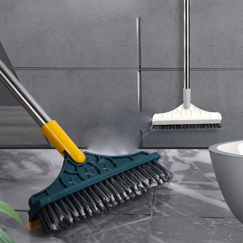 Long Handle Bathroom Floor Brush - Tile Grout & Seam Cleaning Tool