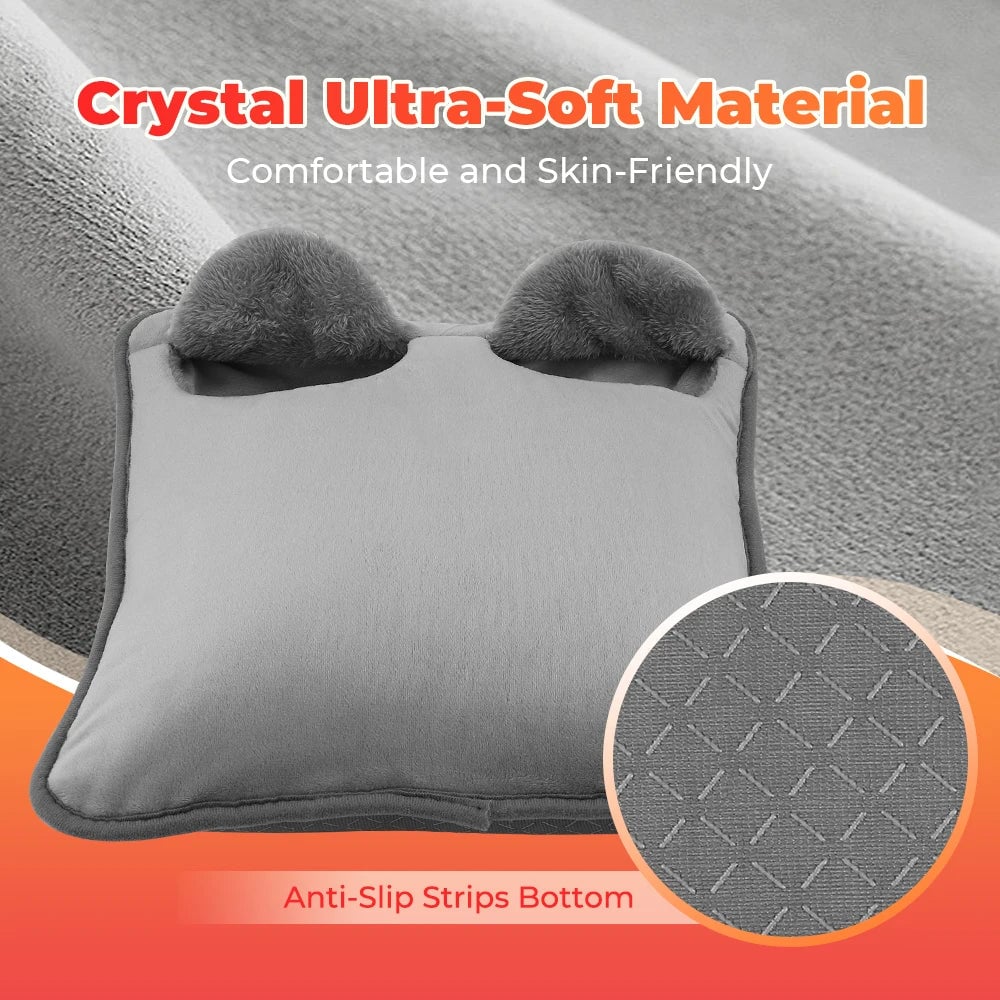 Electric Foot Heating Pad - 4 Temperature Levels, Timer, Portable