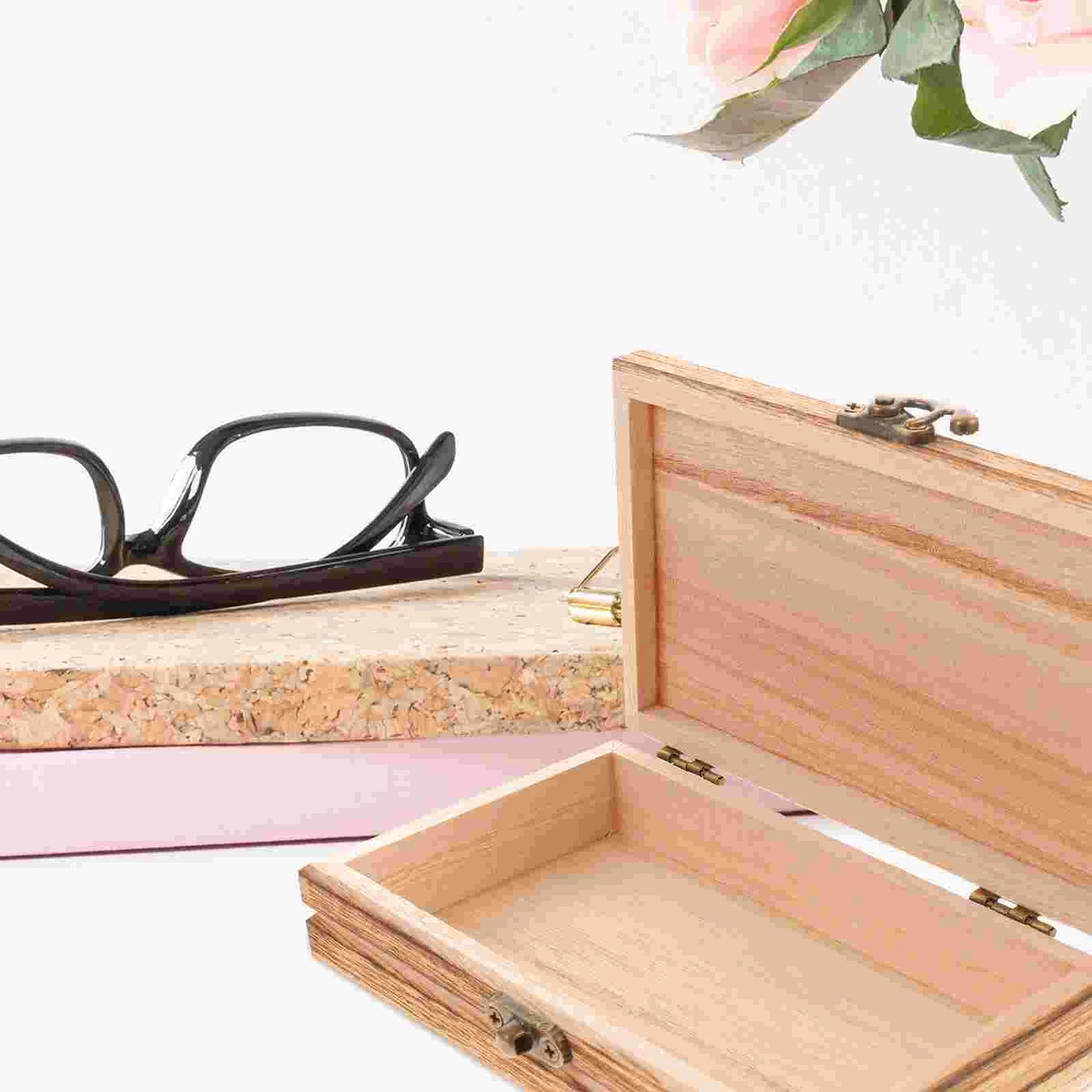 Wooden Jewelry Storage Box With Lid - Keepsake Trinket Case