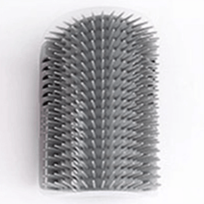 Cat Corner Scratcher Brush Massager - Self-Grooming Pet Scrubber