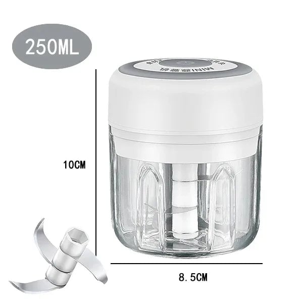 Electric Meat Mincer Vegetable Chopper - Multi-Function Garlic Cutter