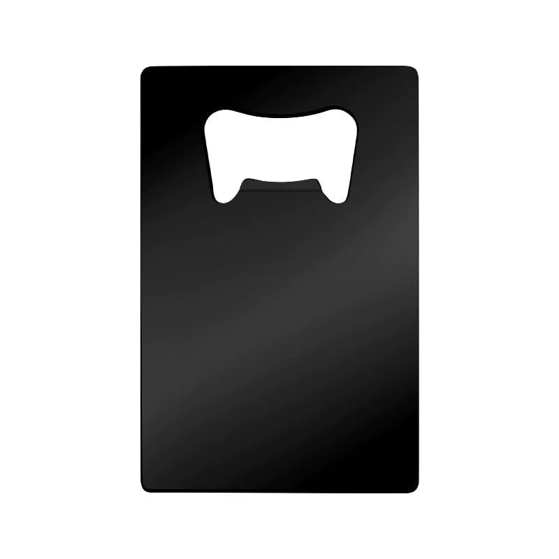 Stainless Steel Credit Card Bottle Opener - Spades Design