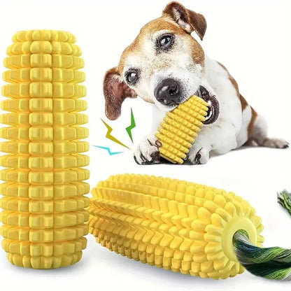 Durable Squeaky Corn Stick Dog Chew Toy - Heavy Duty for Aggressive Chewers