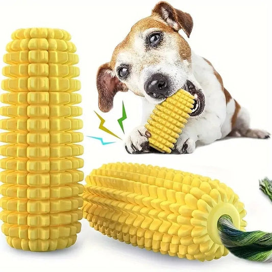 Durable Squeaky Corn Stick Dog Chew Toy - Heavy Duty for Aggressive Chewers