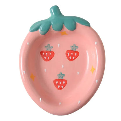 Ceramic Mini Dessert Plates - Small Fruit Salad Serving Trays Set