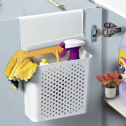 Cabinet Door Storage Basket - Hanging Interior Shelf Organizer Hook