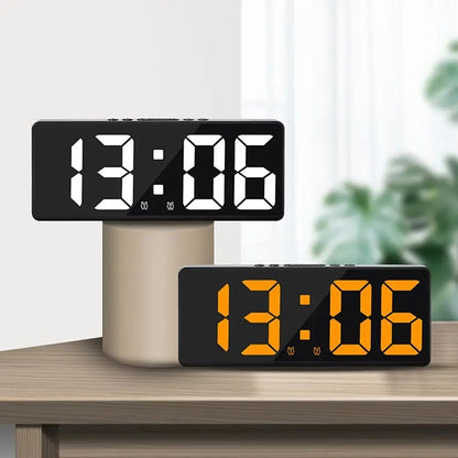 LED Digital Alarm Clock with Temperature Display & Backlight