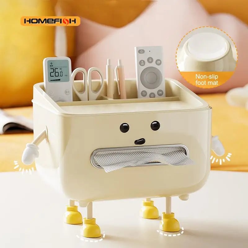 Multi-Function Desktop Organizer Box - Student Dorm Paper Towel Storage