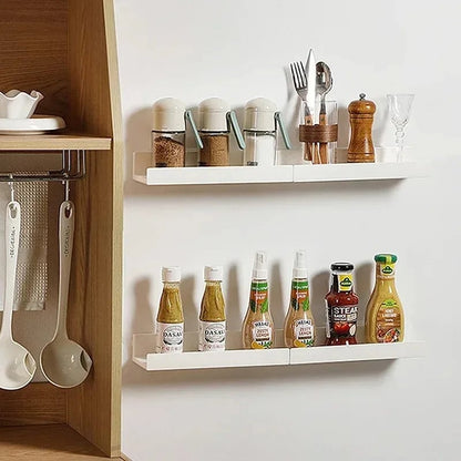No Drill Corner Bathroom Shelf White ABS Wall Mount Storage Organizer