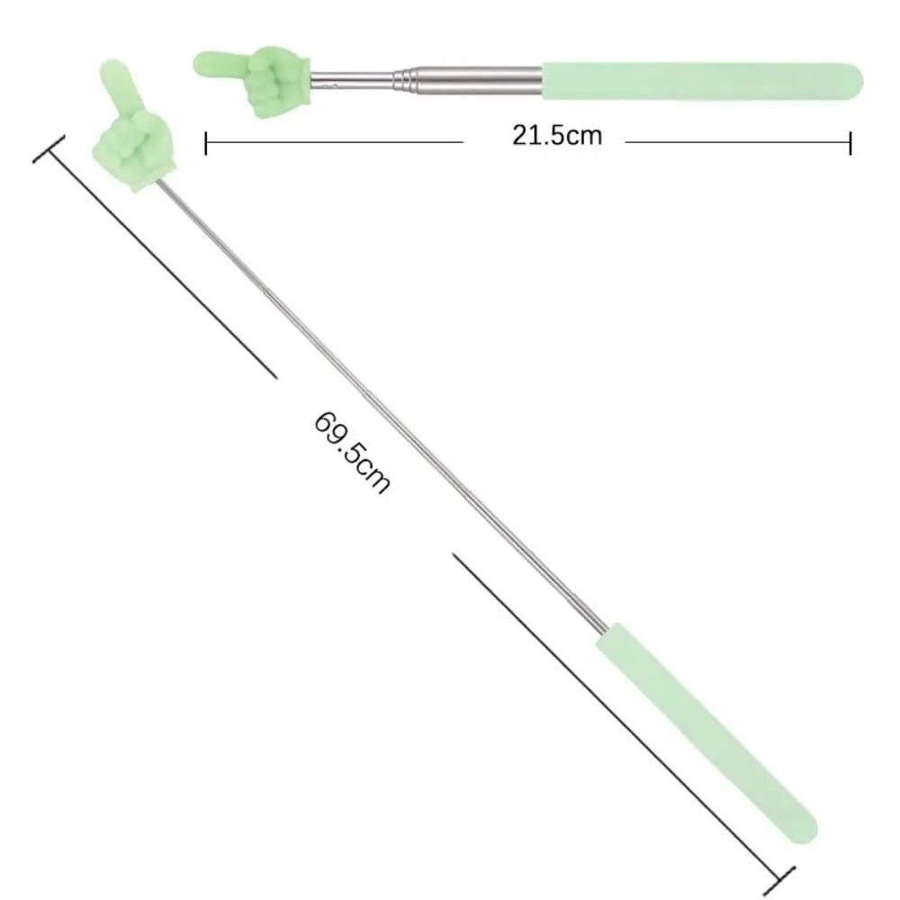 Telescopic Stainless Steel Teaching Pointer Rod - Finger Design Stick
