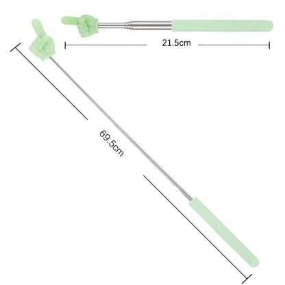 Telescopic Stainless Steel Teaching Pointer Rod - Finger Design Stick