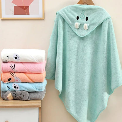 Ultra-Soft Bamboo Baby Bath Towel & Swaddle Wrap Newborn Blanket