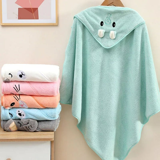 Ultra-Soft Bamboo Baby Bath Towel & Swaddle Wrap Newborn Blanket