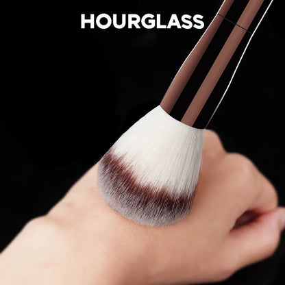 No.1 Round Head Powder Brush - Soft Fiber Hair Hourglass Design
