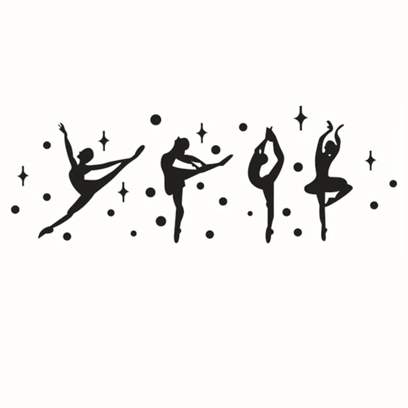 3D Acrylic Mirror Ballet Girls Wall Sticker Dance Room Decor 60067