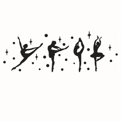 3D Acrylic Mirror Ballet Girls Wall Sticker Dance Room Decor 60067