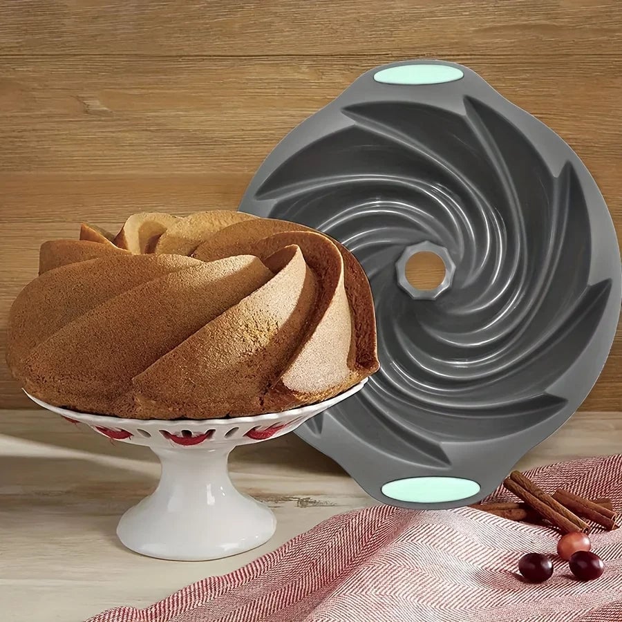 Silicone Cyclone Cake Mold - High Temperature Resistant Baking Pan