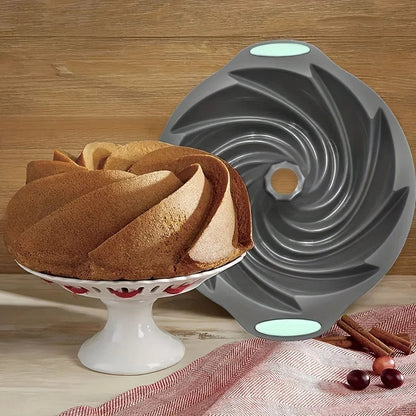 Silicone Cyclone Cake Mold - High Temperature Resistant Baking Pan