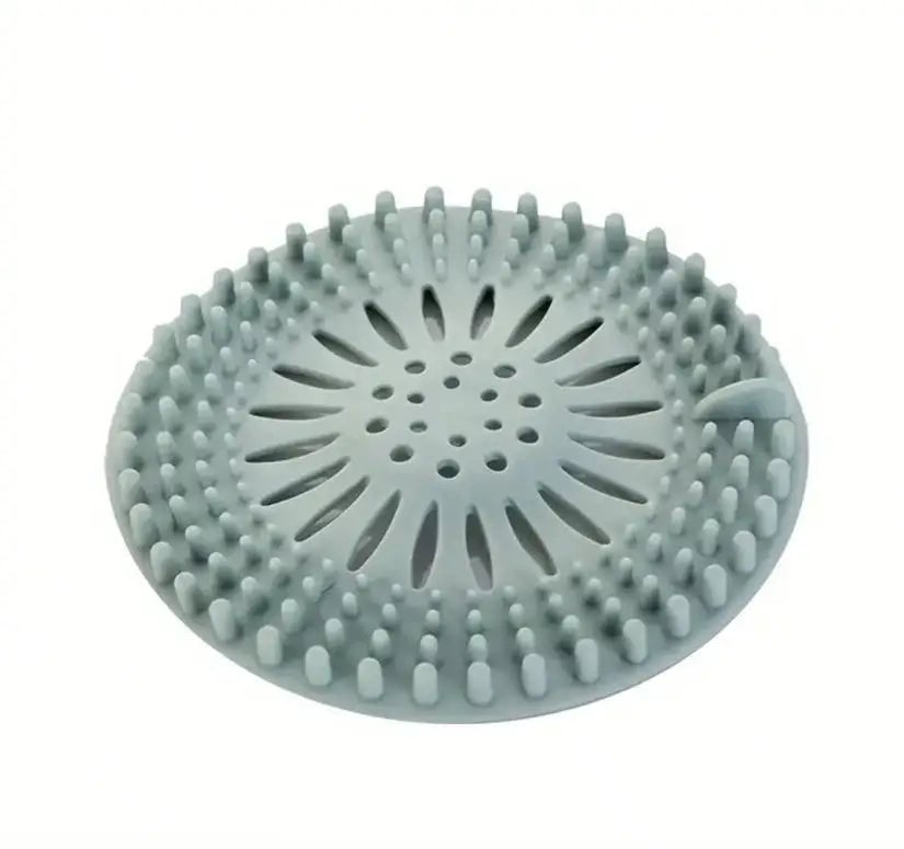 Silicone Hair Catcher Drain Cover with Suction Cup - Shower & Bath