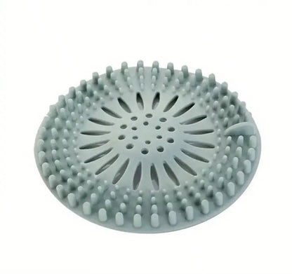 Silicone Hair Catcher Drain Cover with Suction Cup - Shower & Bath