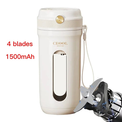 Mini Portable Electric Blender 380ml USB Rechargeable Fruit Juicer