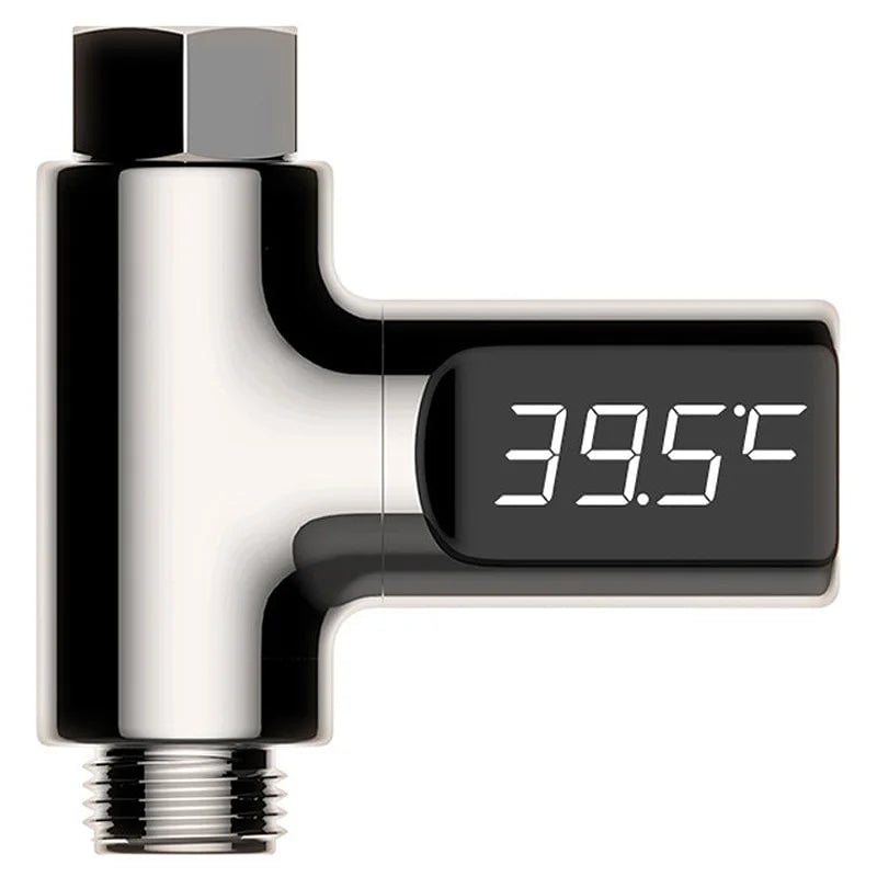 LED Display Water Thermometer 5-85℃ Self-Powered Baby Shower Monitor