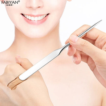 Stainless Steel Spatula Stick - Nail Art & Makeup Foundation Mixer