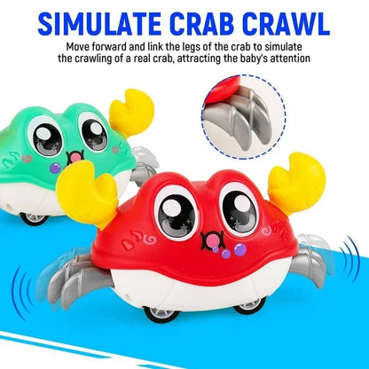 Double Force Walking Crab Sensory Toy Interactive Crawling Baby