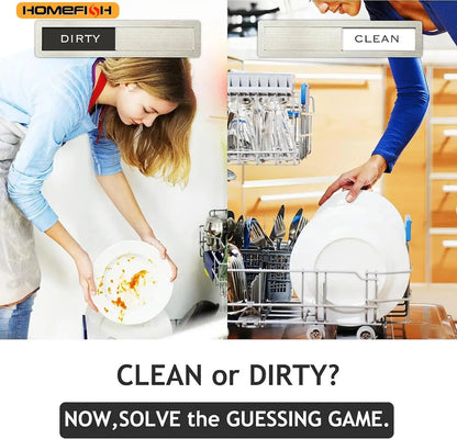 Premium Stainless Steel Dishwasher Clean Dirty Magnet Black White