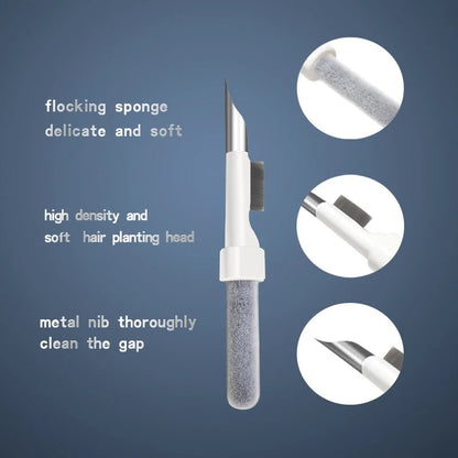 Bluetooth Earbuds Cleaning Pen - Multi-Tip Brush Tool Kit