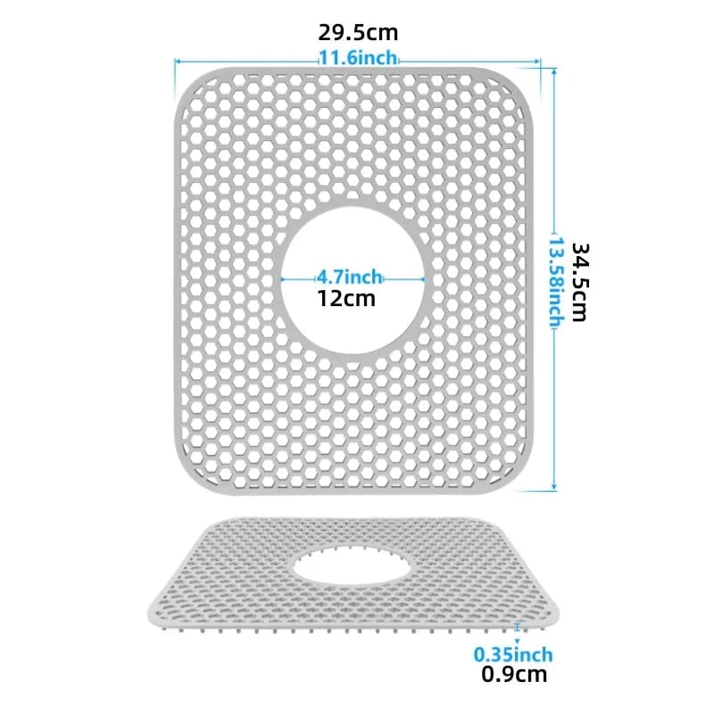 Silicone Kitchen Sink Mat - Folding Non-Slip Heat Resistant Protector